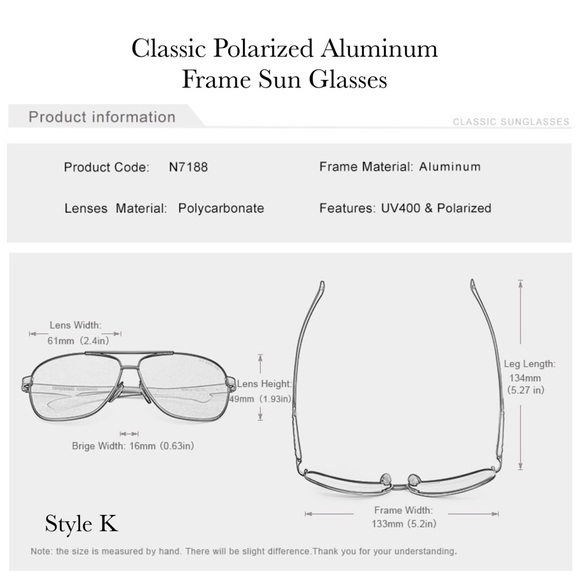 KINGSEVEN Classic Red Polarized Sun Glasses - Picture 15 of 15